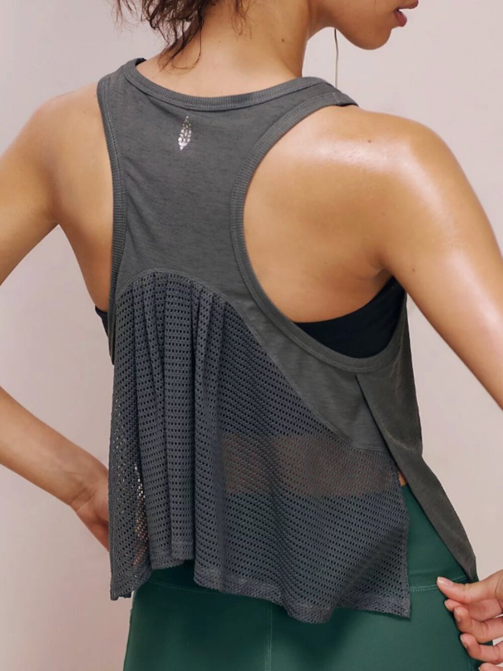 Free People FP Movement Tempo Flash Finish Tank XS Dark Shadow UPF 30